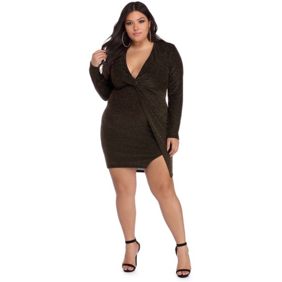 Glitter Lurex Swing Mini Dress main image 1